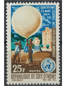 IVORY COAST 1964 Meteorological Day MNH**