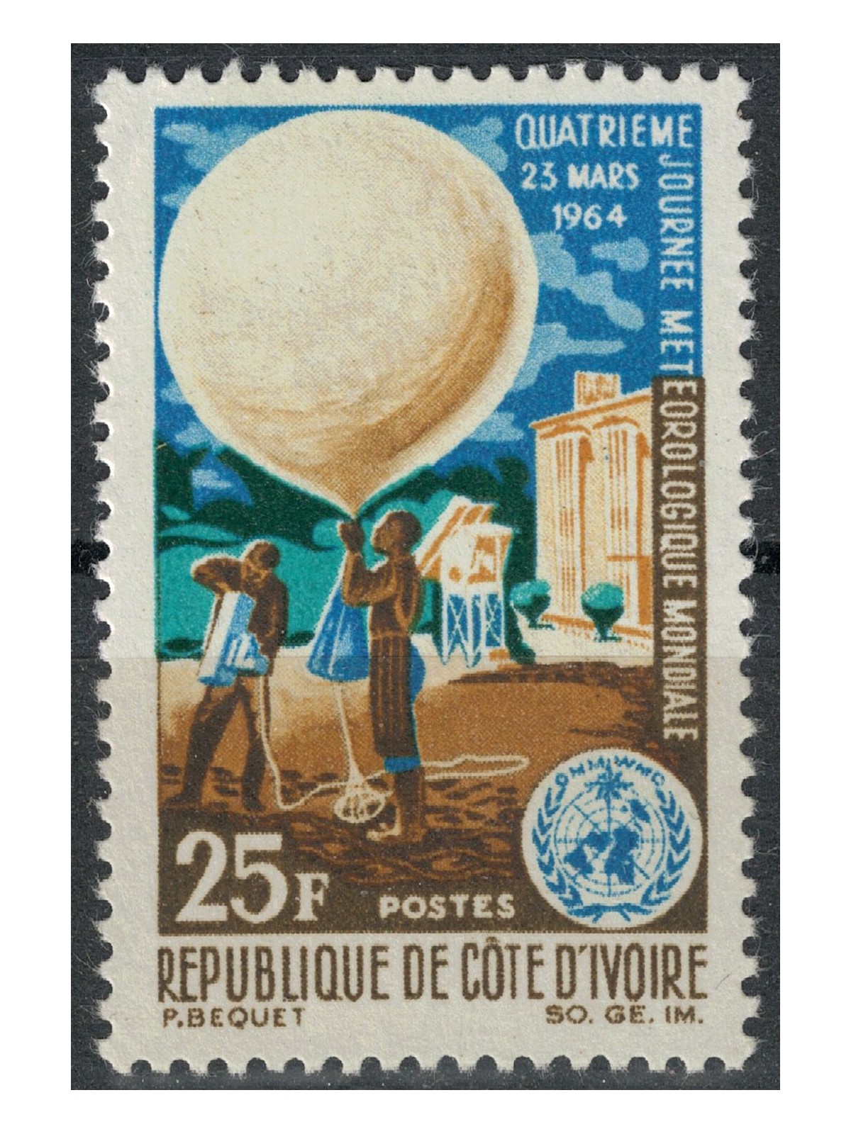 COSTA D'AVORIO 1964 Giornata meteorologica MNH**