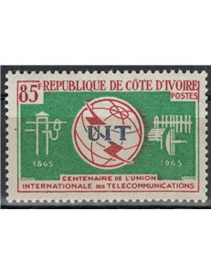 IVORY COAST 1965 Centenary of UIT MNH**