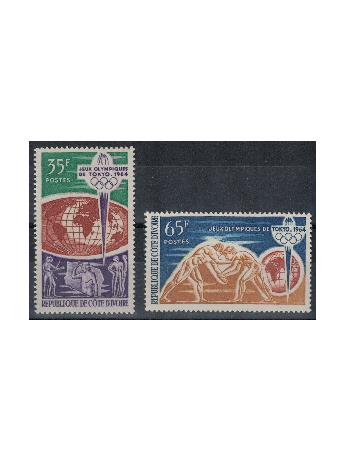 IVORY COAST 1964 Olympic Games 2v MNH**