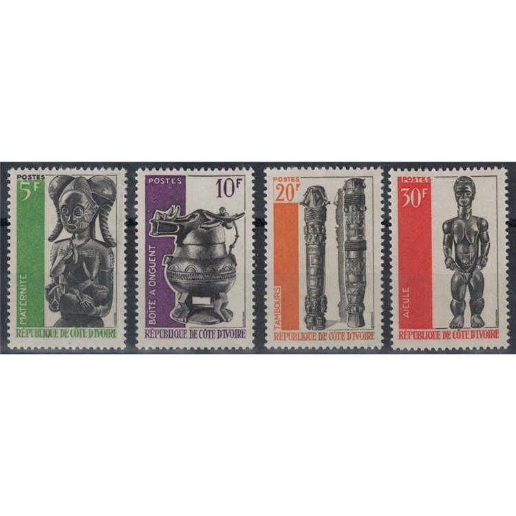 COSTA D'AVORIO 1966 Festival Mondiale di Arti Negre 4v MNH**