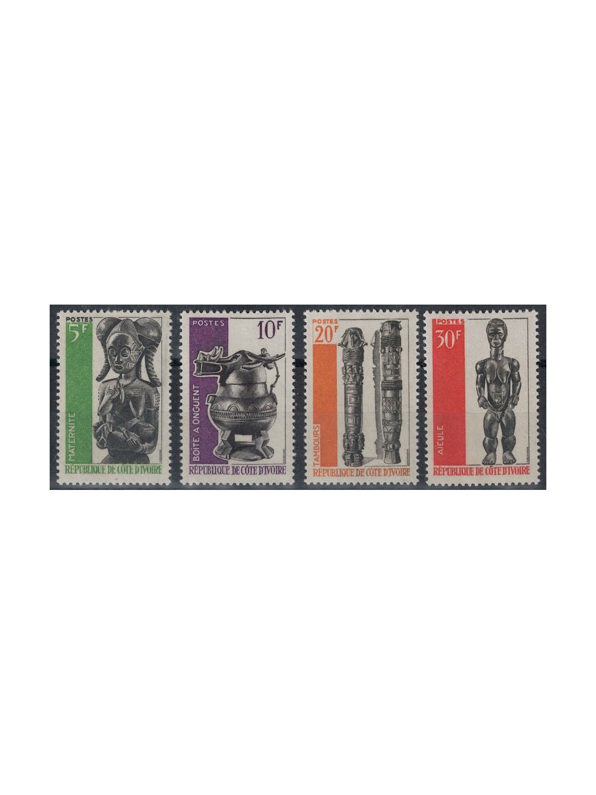 IVORY COAST 1966 World Festival of Black Arts 4v MNH**
