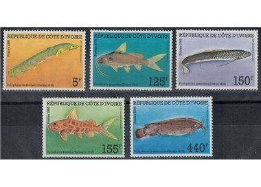 IVORY COAST 1986 Marine fauna, fish 5v MNH**