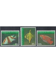 COSTA D'AVORIO 1980 Fauna marina, pesci 3v MNH**