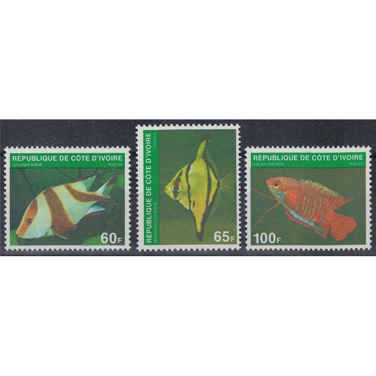 IVORY COAST 1980 Marine fauna, fish 3v MNH**
