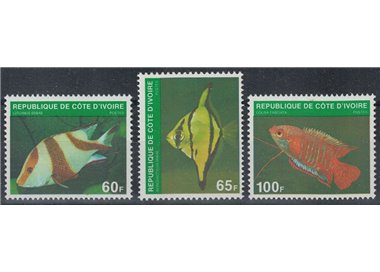 IVORY COAST 1980 Marine fauna, fish 3v MNH**