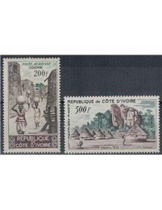 COSTA D'AVORIO 1962 Paesaggi, posta aerea 2v MNH**