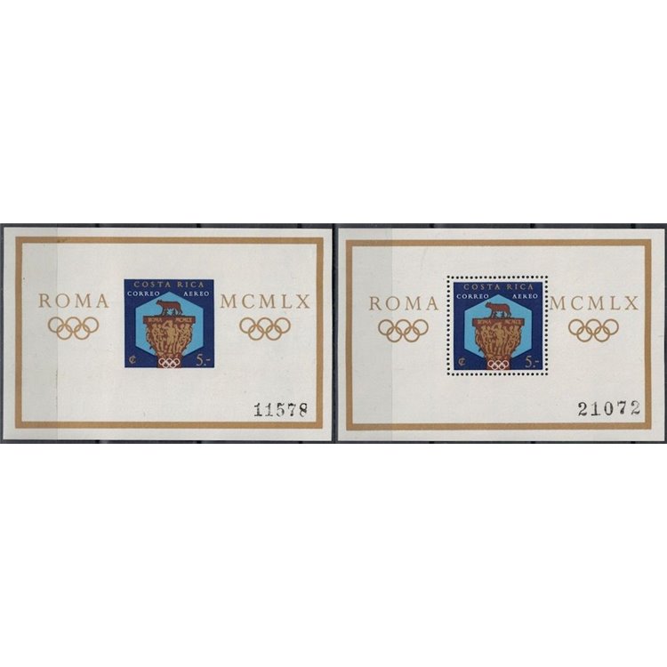 COSTA RICA 1960 Rome Olympics 2 s/s MNH**