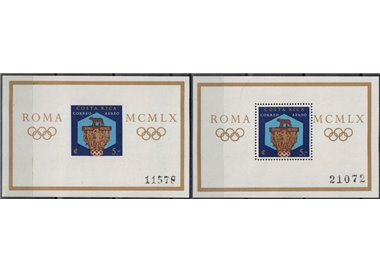 COSTA RICA 1960 Rome Olympics 2 s/s MNH**