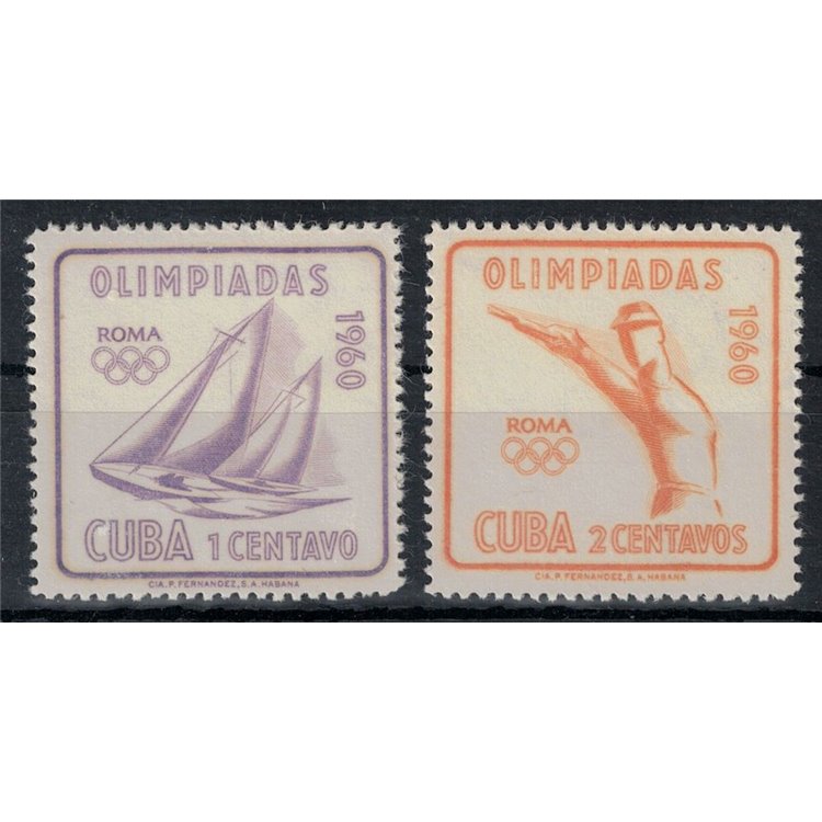 CUBA 1960 Giochi olimpici 2v MNH**