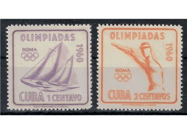 CUBA 1960 Giochi olimpici 2v MNH**