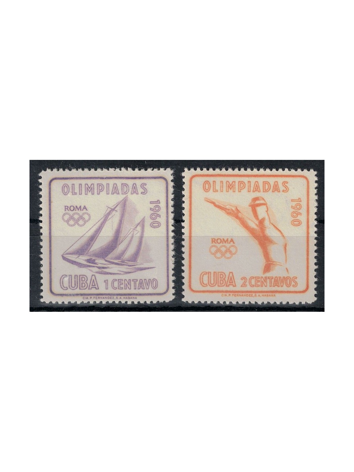 CUBA 1960 Olympic Games 2v MNH**