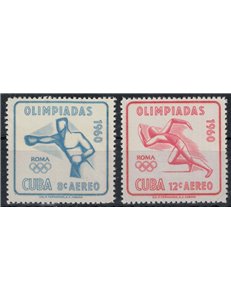 CUBA 1960 Giochi olimpici (posta aerea) 2v MNH**