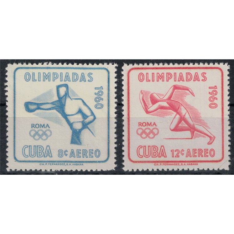 CUBA 1960 Giochi olimpici (posta aerea) 2v MNH**