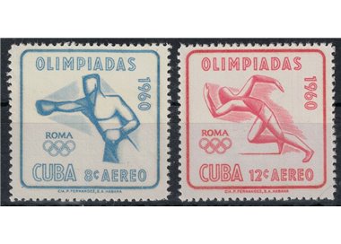 CUBA 1960 Olympic Games (airmail) 2v MNH**