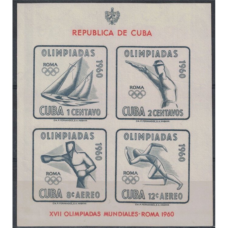 CUBA 1960 Giochi olimpici BF MNH**