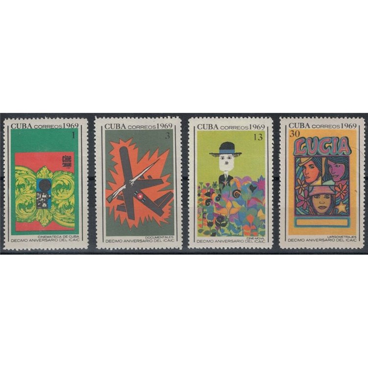 CUBA 1969 Film industry 4v MNH**