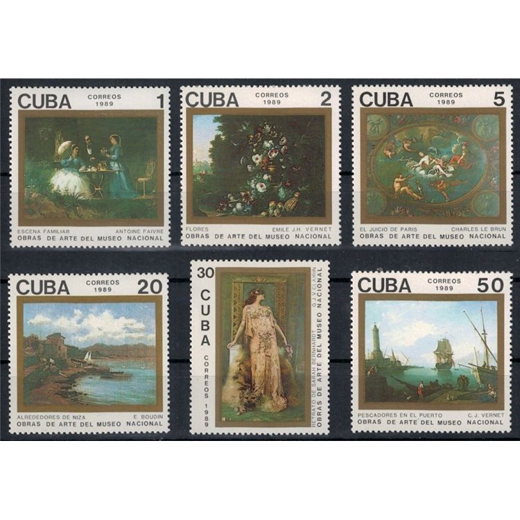 CUBA 1989 Opere d'Arte del Museo Nazionale 6v MNH**
