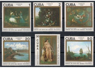 CUBA 1989 Works of Art of the National Museum 6v MNH**