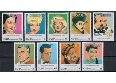 CUBA 1995 Centenary of Cinema 9v MNH**
