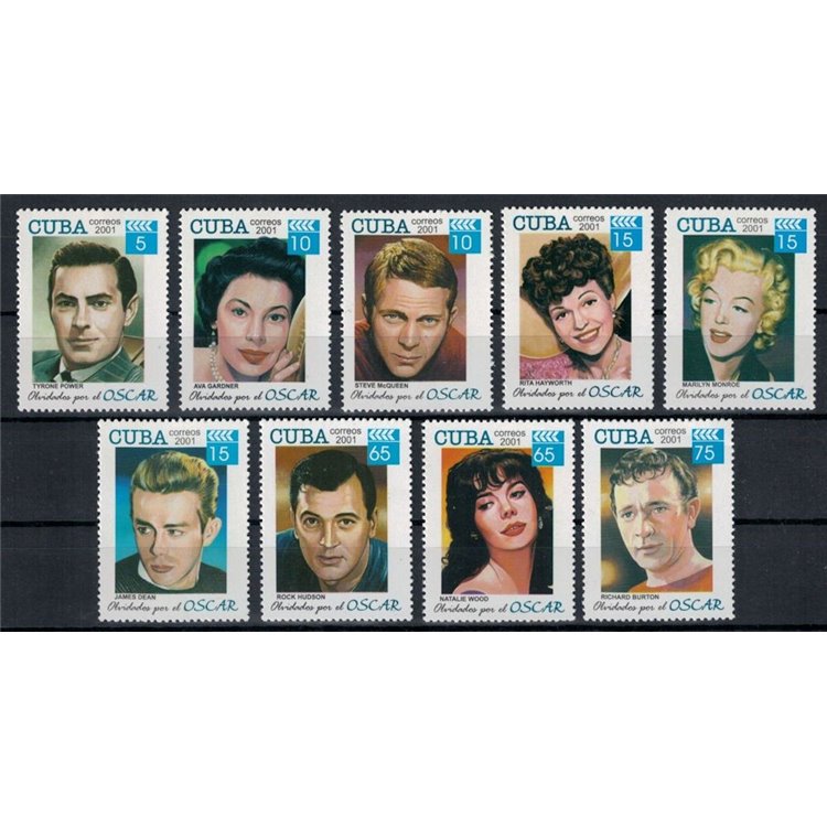 CUBA 2001 Cinema (Dimenticati dall'Oscar) 9v MNH**
