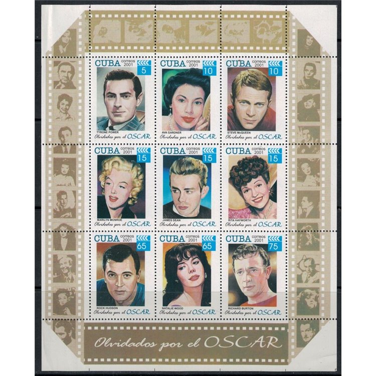 CUBA 2001 Cinema (Forgotten by the Oscar) s/s MNH**