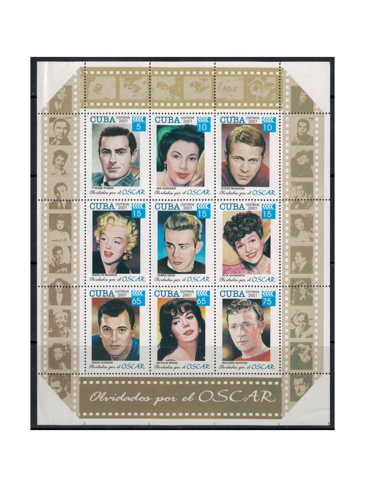 CUBA 2001 Cinema (Forgotten by the Oscar) s/s MNH**