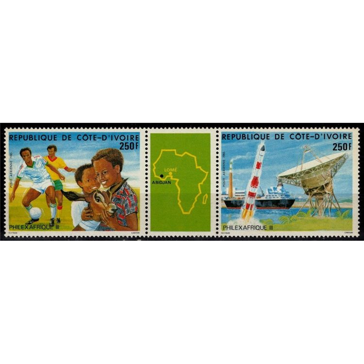 COSTA D'AVORIO 1985 Philexafrique 2v MNH**