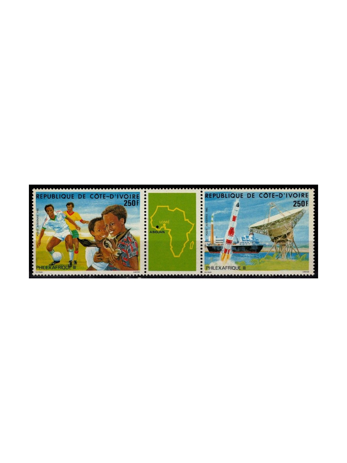 COSTA D'AVORIO 1985 Philexafrique 2v MNH**