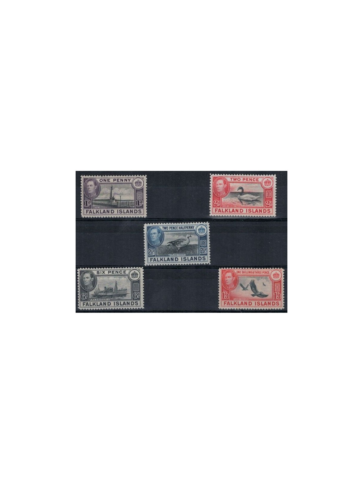 FALKLAND 1940-49 Serie ordinaria 5v MNH**