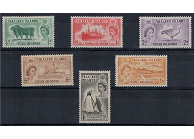 FALKLAND 1955-57 Ordinary series 6v MNH**