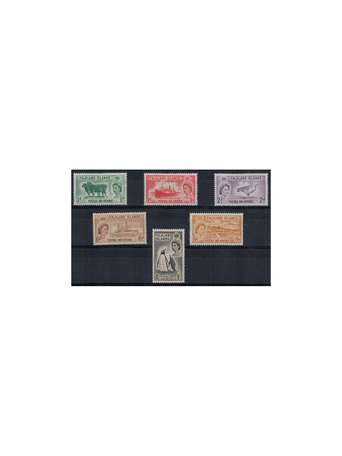 FALKLAND 1955-57 Serie ordinaria 6v MNH**