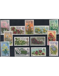 FALKLAND 1971 Serie ordinaria, fiori 13v MNH**