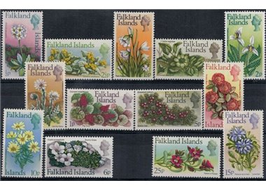 FALKLAND 1972 Flowers, decimal values 13v MNH**