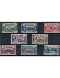 FALKLAND (SOUTH GEORGIA) 1944 Ordinary series 8v MH*