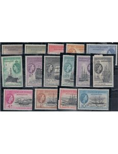 FALKLAND (SOUTH SHETLANDS) 1954 Serie ordinaria 15v MNH**