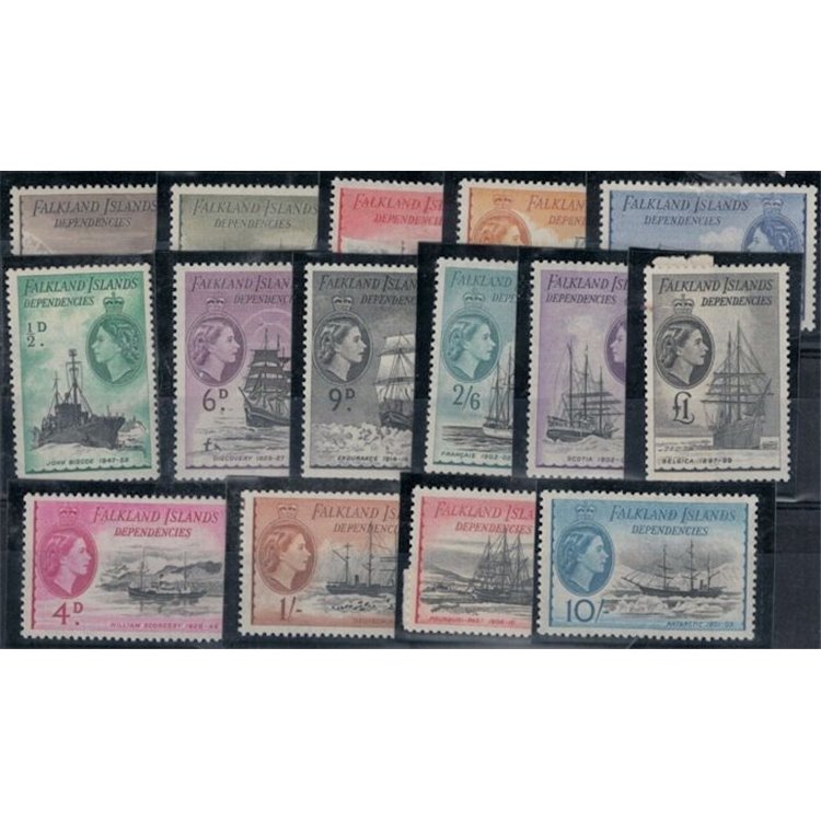 FALKLAND (SOUTH SHETLANDS) 1954 Serie ordinaria 15v MNH**