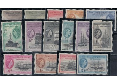 FALKLAND (SOUTH SHETLANDS) 1954 Serie ordinaria 15v MNH**