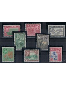 FIJI 1954 Ordinari - Definitives 8v MNH**
