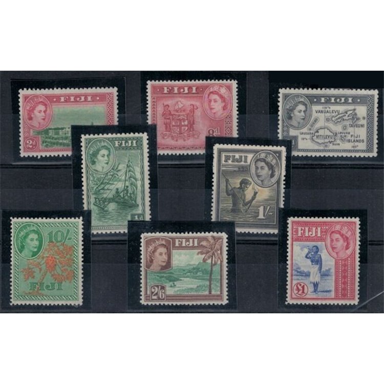 FIJI 1954 Ordinary - Definitives 8v MNH**