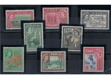 FIJI 1954 Ordinary - Definitives 8v MNH**