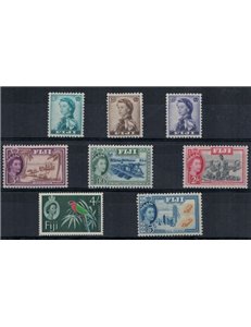 FIJI 1956/59 Ordinari - Definitives 8 v