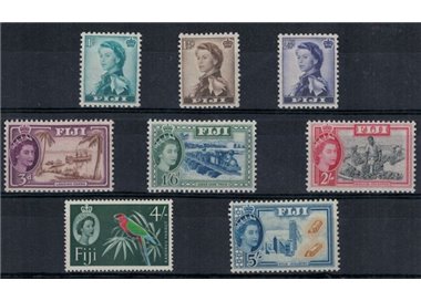 FIJI 1956/59 Ordinaries - Definitives 8 v