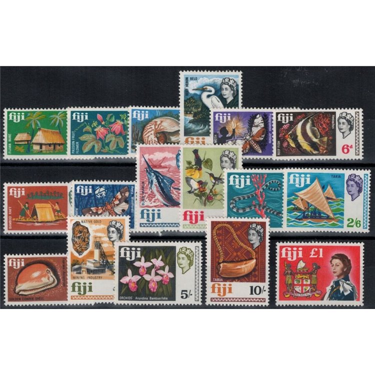 FIJI 1968 Ordinaries - Definitives 17 v