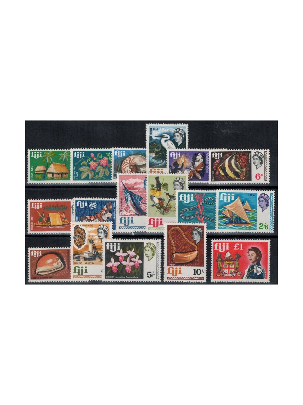 FIJI 1968 Ordinari - Definitives 17 v