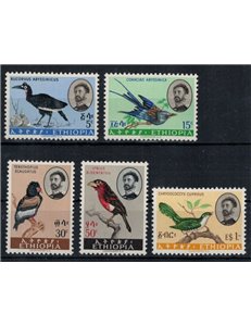 ETHIOPIA 1962 Fauna, birds 5v MNH**