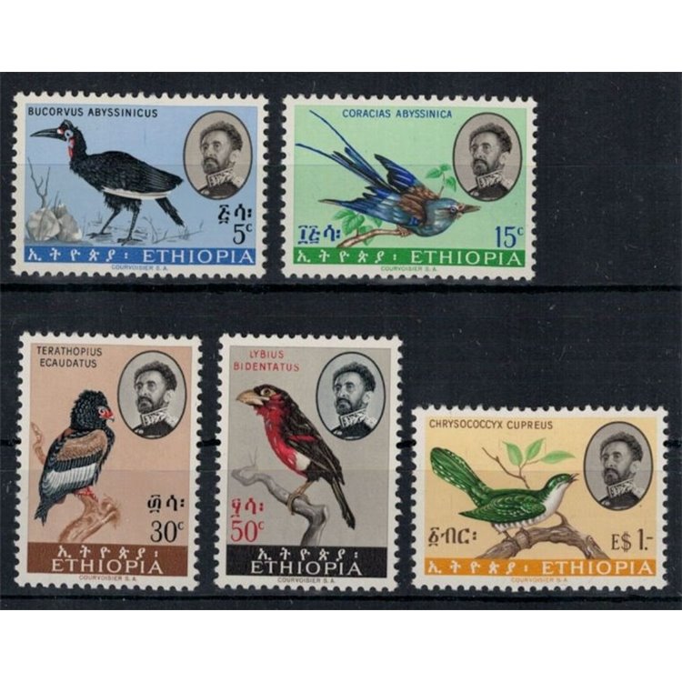 ETHIOPIA 1962 Fauna, birds 5v MNH**