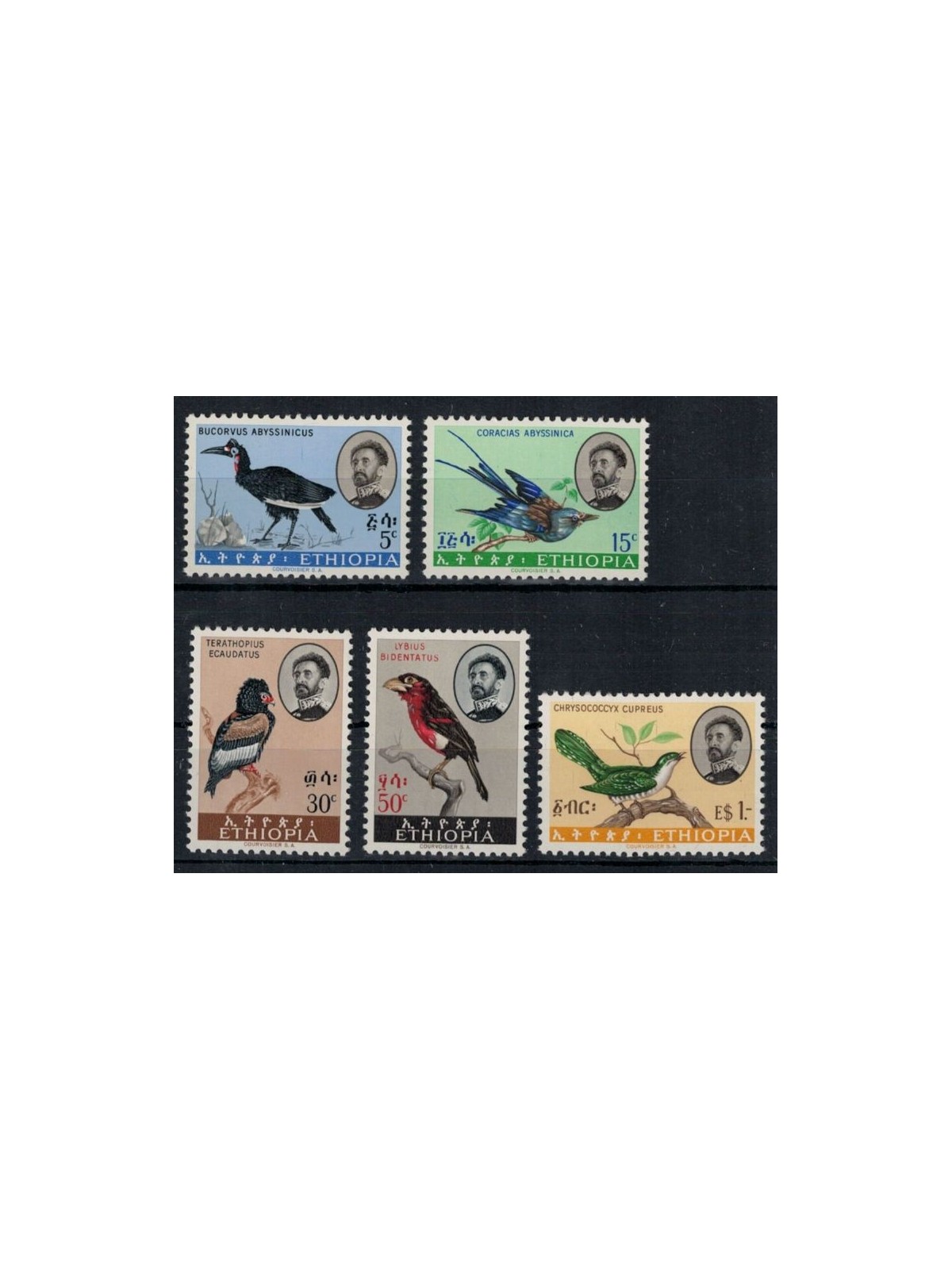 ETHIOPIA 1962 Fauna, birds 5v MNH**