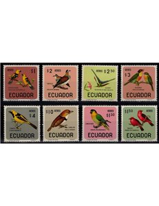 ECUADOR 1966 Birds (Airmail) 8v MNH**