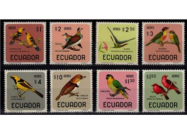 ECUADOR 1966 Birds (Airmail) 8v MNH**